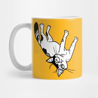 white & tortie girl judgy cat Mug